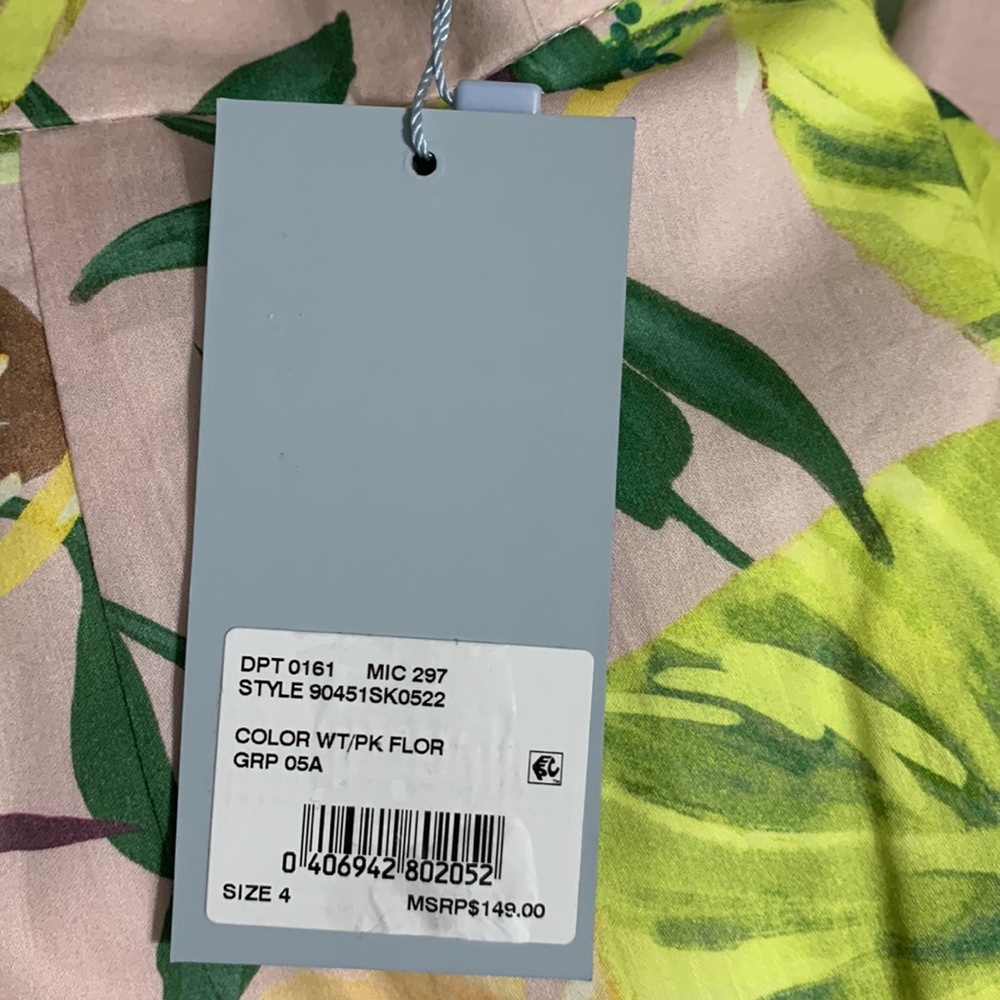 NWT Antonio Melani Perla Tropical Floral Print Ruffle Hem A- Line Maxi Skirt - Picture 5 of 8